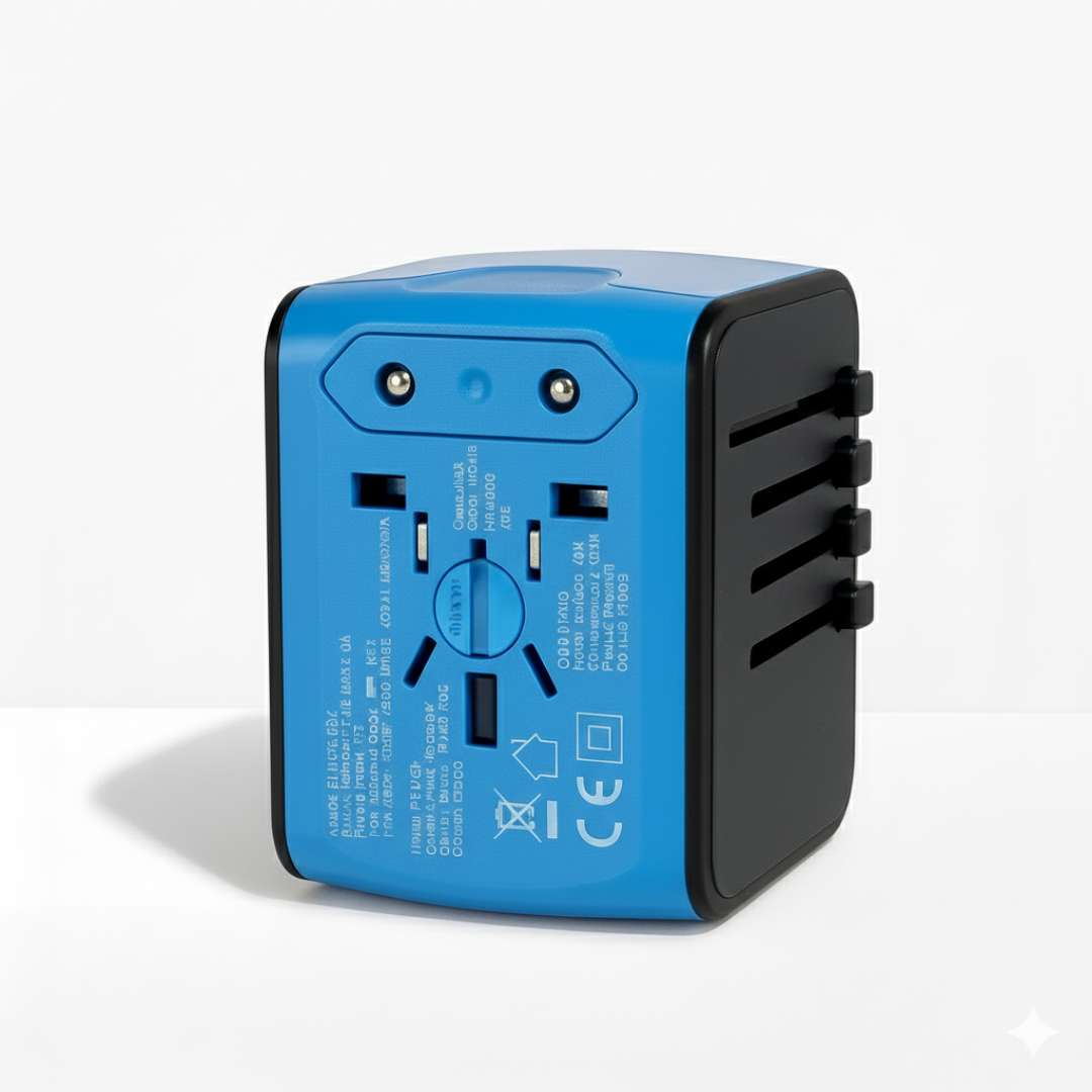 Adaptateur de Voyage Universel - Bleu