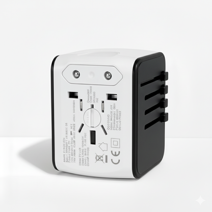 Adaptateur de Voyage Universel - Blanc