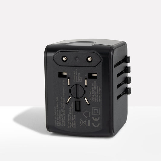 Adaptateur de Voyage Universel - Noir