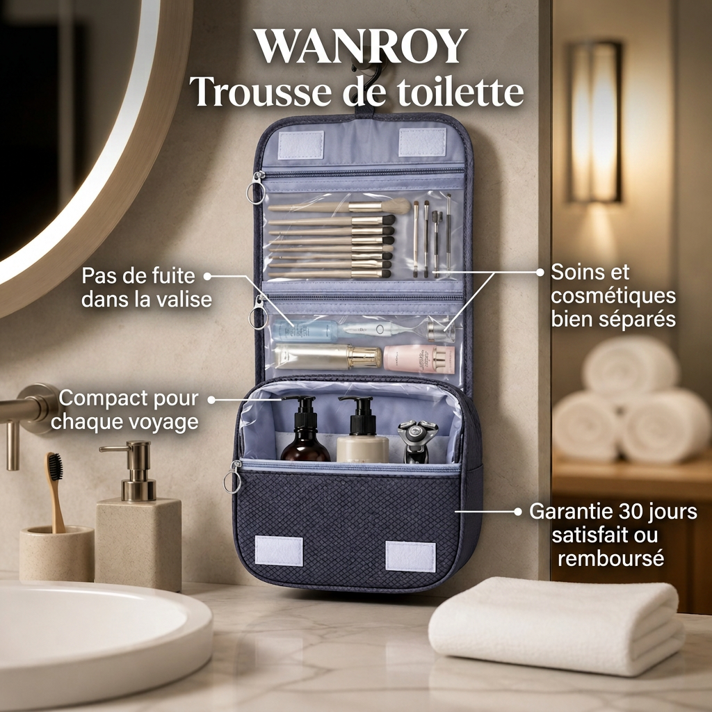 Trousse de toilette Wanroy - utilisation