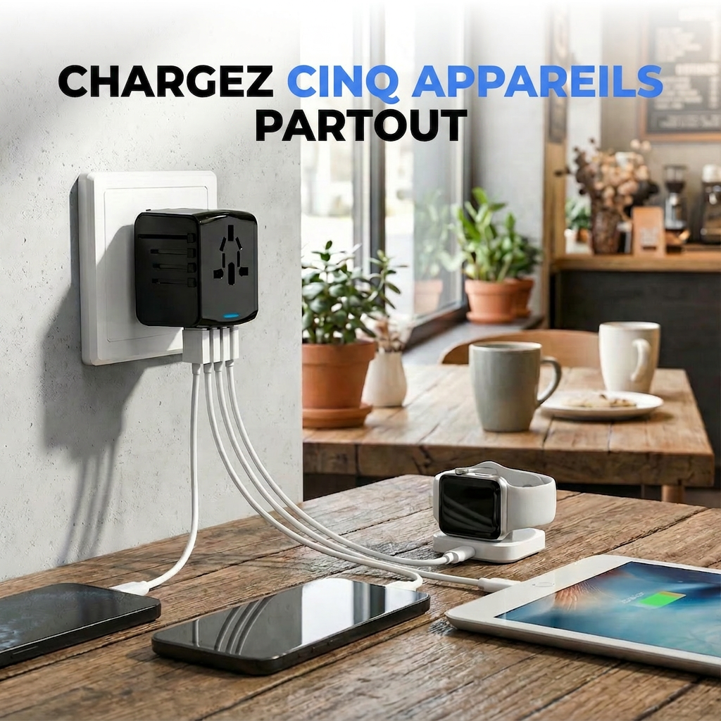 Adaptateur de Voyage sur bureau - lifestyle