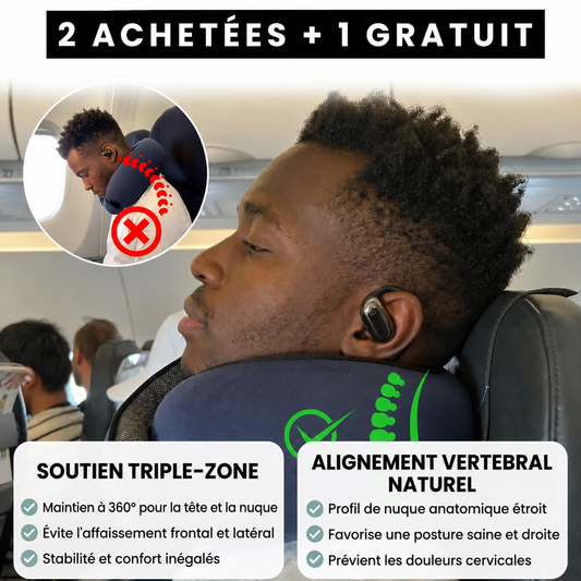 Pack oreiller de voyage Wanroy - 2 achetés 1 offert